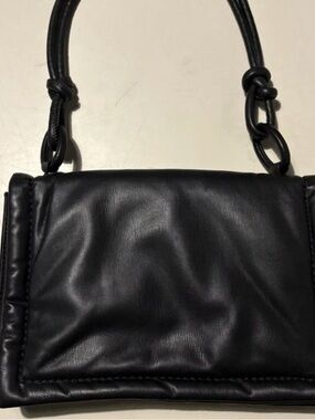 Zara Black Mini Shoulder Bag with Knotted Handle